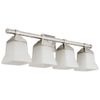 4Light Bathroom Vanity Light Fixture Over Mirror with Brushed Nickel, E26