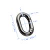 10 PCS TANJUN Carabiner Metal Spring Key Ring, Spring Keyring Buckle, Oval Ring for Bags,Purses (Black)