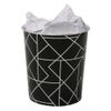JVL Linear Black Waste Paper Bin, 27 x 25cm approx, Polypropylene, Small