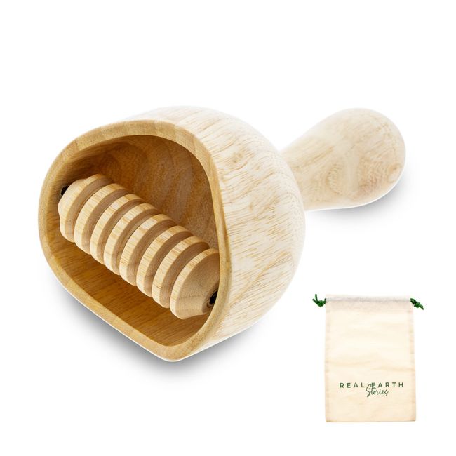 Swedish Colombian Wood Therapy Roll Massager for Body Shaping Eliminate Cellulite and Minimize Located Fat 19.5cm and 9.5cm