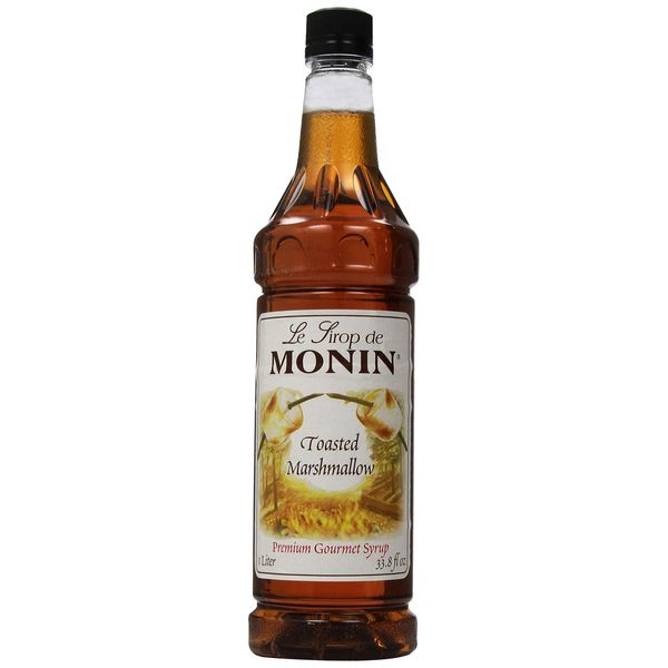 Monin Flavored Syrup, Toasted Marshmallow, 33.8-Ounce Plastic Bottles (Pack of 4)