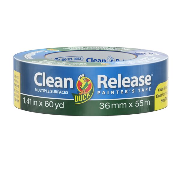 Duck Brand Clean Release Painter's Tape, 1.41 in. x 60 yd., Blue, Single Roll (240194)