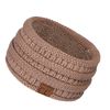 C.C Exclusives Solid Ribbed Headwrap (HW-21) (Taupe)