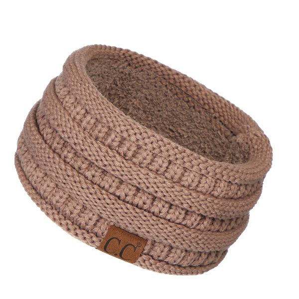 C.C Exclusives Solid Ribbed Headwrap (HW-21) (Taupe)