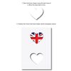CraftStar Heart Union Jack Stencil - Reuseable Mini Union Jack Heart Stencil