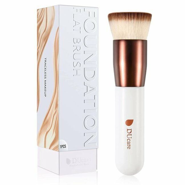 DUcare Flat Top Kabuki Foundation Brush, Single Flat Foundation Brush