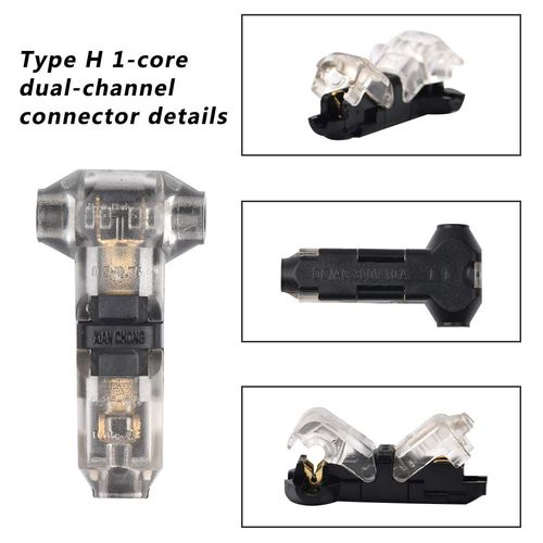 12Pcs Wire Connectors 1 Pin Low Voltage Electrical T Tap Quick Splice Wire Connectors Solderless Without Stripping Suitable for 20-22 AWG Electrical Wire Connection