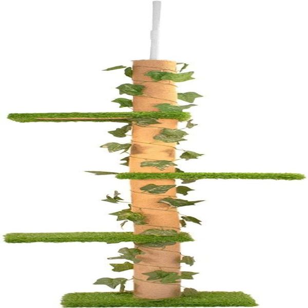 Downtown Pet Supply 4-Level Tall Cat Tower for Indoor Cats, Synthetic Grass...