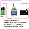 CESFONJER 15 Pcs SPDT Mini Micro Toggle Switch, ON/Off 3 Pins 2 Position Miniature Toggle Switch AC 125V/6A