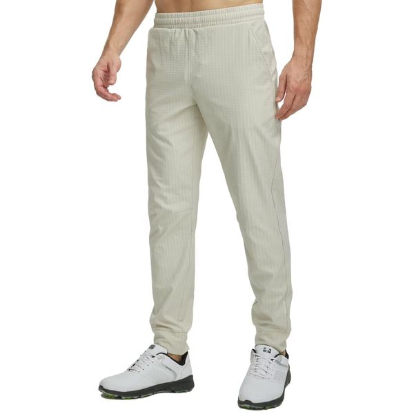 M MAELREG Mens Pants Casual Performance Water-Repellent Solf Sports Pocket Active Jogger Pants for Men Sweatpants Khaki