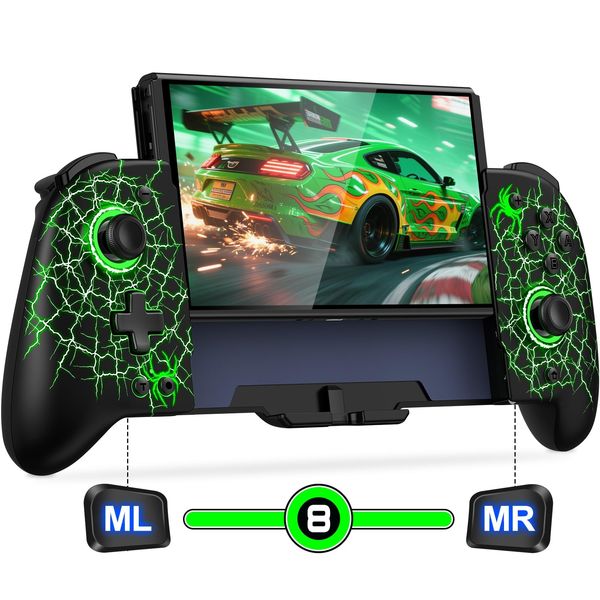 Handheld Switch Controller for Nintendo Switch/OLED Games ,Mocagen JC Swtich Pro Controller with Hall Effect Joystick & Triggers/Programming/Turbo