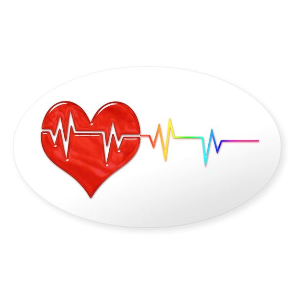 CafePress Pulse Sticker Oval Car Bumper Sticker