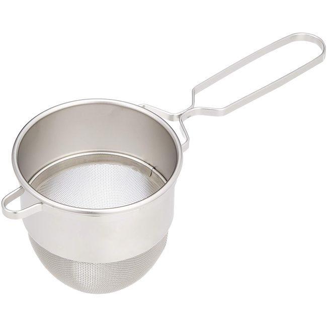 Endoshoji BTY33 Commercial Deep Strainer, Single, One-Piece Handle, Stainless Steel, Made in Japan