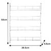 TOP HOME FINE 4 Tier Spice Rack Cupboard Door Chrome