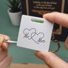 'Mr & Mrs Hearts' Keyring Tape Measure/Spirit Level Tool (KM00041697)