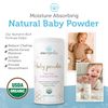 USDA Organic Baby Powder Talc-Free - Soothing Arrowroot, Calendula and Cornstarch for Newborn, Babies or Toddlers - Made in USA - 3oz/85g