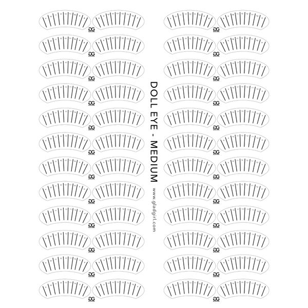Doll Eye Lash Map Sticker Medium