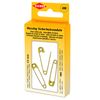 Kleiber Brass Safety Pins, One Size, White