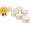 100 Pack Unscented 8 Hour Extended Burn Time Tea Light Candles, White, 100 Count