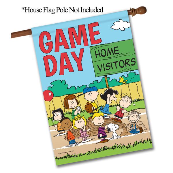 Flagology.com, PEANUTS®, PEANUTS® Game Day – House Flag 28" x 40", Officially Licensed PEANUTS®