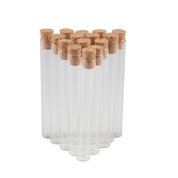 None 100 PCS Mini Clear Test Tube Glass Jars with Cork Stopper,Test Tube Jar Capacity 4ml