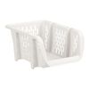 New Stunning Medium Utility Stacking Basket –Cream, Easily Store Household Items –B01