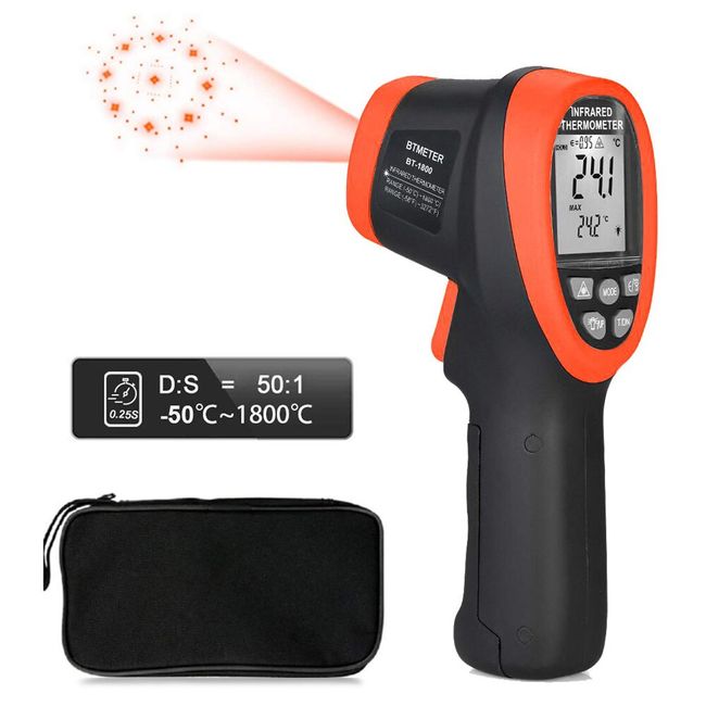 Infrared Temperature Gun Pyrometer 50:1 Industrial Laser