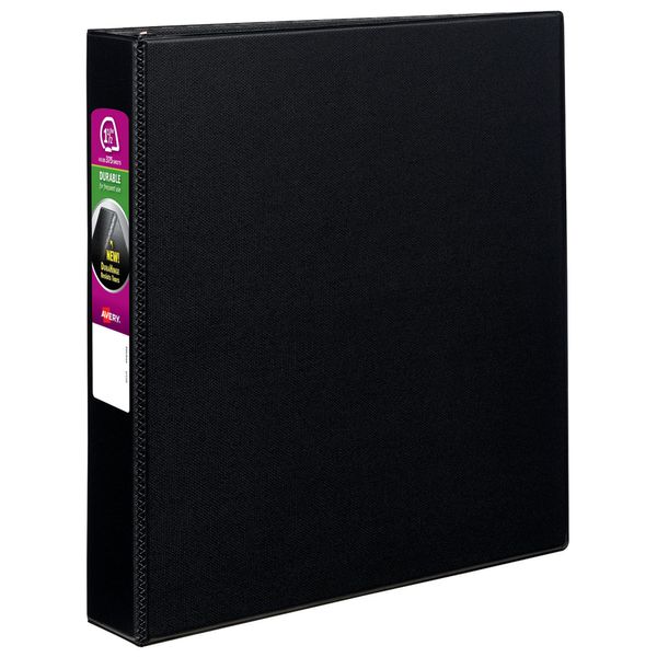 Avery Durable 3 Ring Binder, 1.5" Slant Rings, 1 Black Binder (27350)