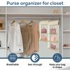 Multi-Layer Hanging Handbag Organizer for closet, 2 Pack Hanging Purse Organizer