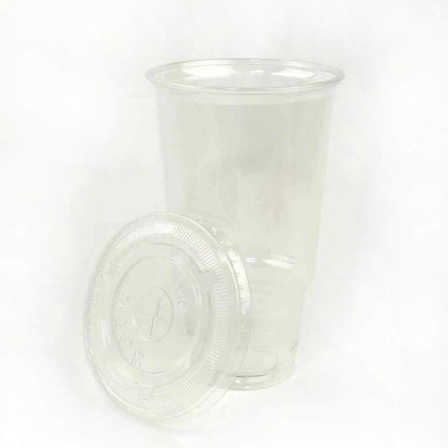 Transparent Disposable Cups with Lid Bubble Tea Coffee Water Cup