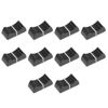 sourcing map Straight Slide Potentiometer Flat Push Knob Insert Shaft 4x1.2mm Black 10pcs Plastic