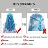 ColorGround Long Wavy Blue with Silvery White Cosplay Wig