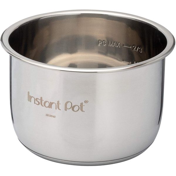 Instant Pot Stainless Steel Inner Cooking Pot Mini 3-Qt, Polished Surface, Rice Cooker, Stainless Steel Cooking Pot