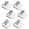 E27 Screw Light Bulb Socket Holder, E27 Lamp Holder Base, Edison Screw E27 Wall Socket, Ceiling Light Fitting, AC 220-250V, White, 6pcs