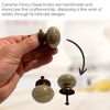 DQ DQ HOME DECOR Ceramic Fancy Glaze Knob / Sand Set of 6, Kitchen Cabinet Knobs Dresser Knobs Drawer Knobs Handles
