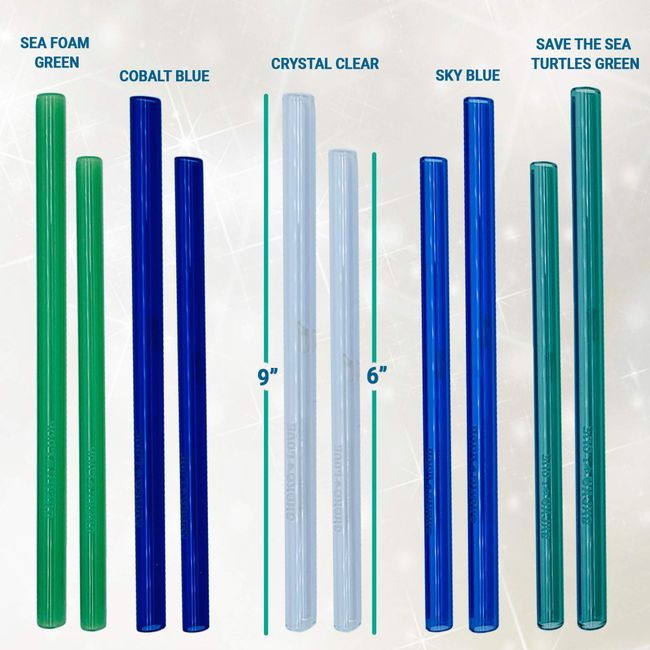 Reusable Glass Drinking Straws, Shatter Resistant