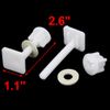 sourcing map 9mm Thread Square Shaped Toilet Seat Hinge Bolts Nuts White 2pcs