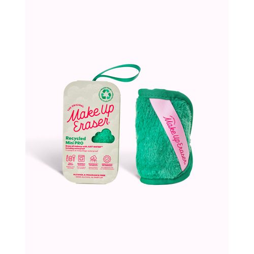 The Original MakeUp Eraser 100% Recycled Mini PRO, Erase All Makeup With Just Water, Including Waterproof Mascara, Eyeliner, Foundation, Lipstick, Sunscreen and More! (Green)