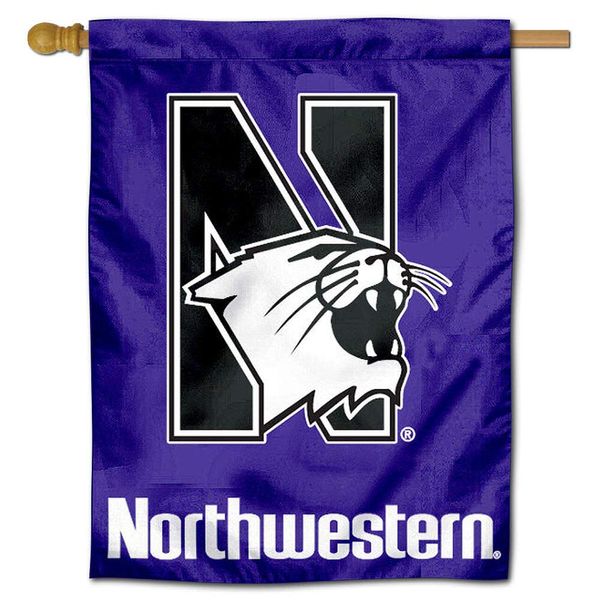 Northwestern Wildcats House Flag Banner