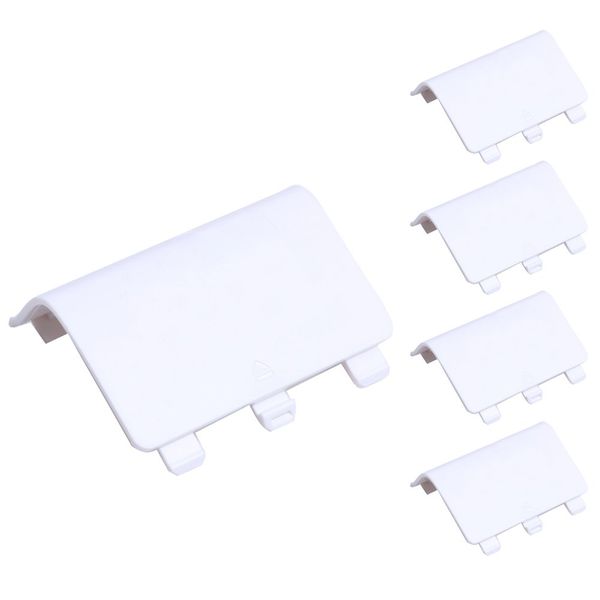 Demiawaking 5Pcs Replacement Battery Cover Door Lid for XBOX One Wireless Controller (White)