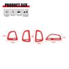 Dashboard Air Vent & Gear Shift Panel Cover Trim Kit for Dodge Challenger 15+Red