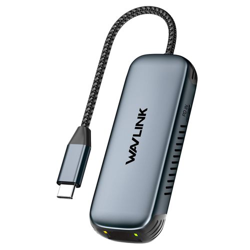 WAVLINK USB C to Ethernet Adapter 2.5Gbps with 95W PD, 2500Mbps USB-C to RJ45 Network Converter (USB4, Thunderbolt 3/4/5 Compatible), Aluminum Case for Windows, Mac OS, iPad OS and More.