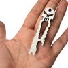Harlorki 3 PCS Multi-function Skull EDC Tool Pocket Stainless Steel Key Ring Bottle Opener