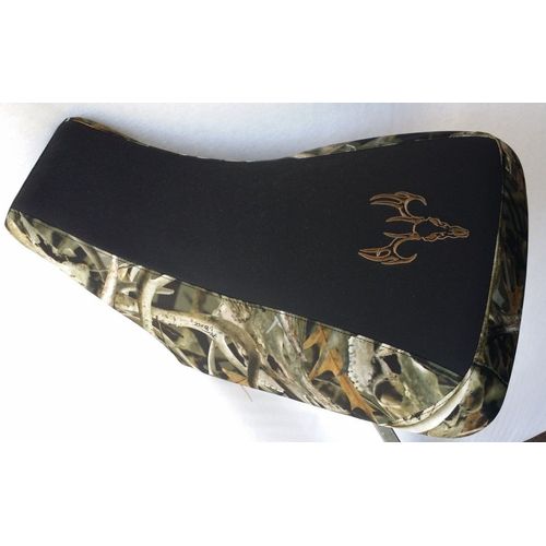 Suzuki King Quad 450 700 750 seat Cover - fits All Years- Black Gripper/Bonz camo Deer Skull