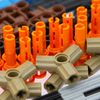 TEESE 884pcs Technic-Axle-Pin-Chainlink-Connectors-Bricks-Set, Compatible with Technic-Parts, for MOC Technic-Project-Bulk-Blocks(Random Color)