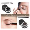 Boobeen 2 Colors Liner Eyeliner Gel Waterproof - Eyebrow Colors Gel Formula Long Lasting - Eye Makeup Set with 2 Pack Eyeliner Brush and Brow Brush