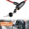 JP Sales E Scooter Lock Robust Steel Cable 60 cm Extended Key Lock for Unsurpassed Security Reliable Robust Practical (Red)