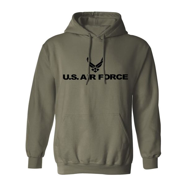 zerogravitee Air Force Hooded Sweatshirt in Military Green - Large