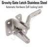 Gravity Gate Latch Stainless Steel Automatic Hardware Self-Locking Latch Lot 10