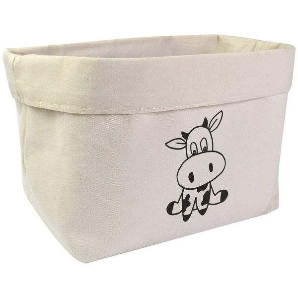 Large 'Cute Cow' Canvas Organiser/Storage Bag (OR00007623)